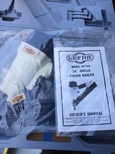 SHOP FOX  MDL # W 1782  34  DEGREE  ANGLE FINISH NAILER . FINISHING  &  CASE EUC