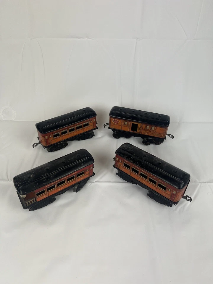 Train Set Vintage American Flyer Prewar #3011 Locomotive , 1206 1205 Seattle - Image 2 of 4