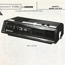 1977 Sankyo Clock Radio SCR-850 Wire Schematic Service Manual Sam's Photofact