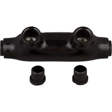 Morris Products Black Insulated In-Line Splice Connector 2/0-6 Wire Range, 3/16