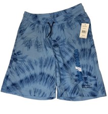 NEW Eddie Bauer Kids Boys Youth Sz 10-12 Everyday Shorts Blue Tie Dye Swim U-4