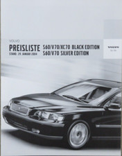Volvo S60 V70 XC70 Black Edition Silver Edition listino prezzi listino prezzi del 2003