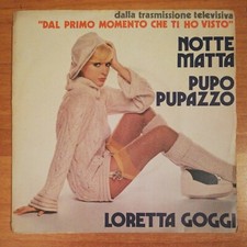 Loretta Goggi. Notte Matta. Pupo Pupazzo. 45 Giri Nuovo Mai Suonato. Anno 1976.