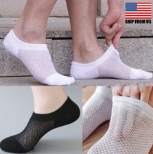 12  Cotton Bamboo Socks Summer Breathe Scoks Low Cut Sport Nonslip Men/Women USA