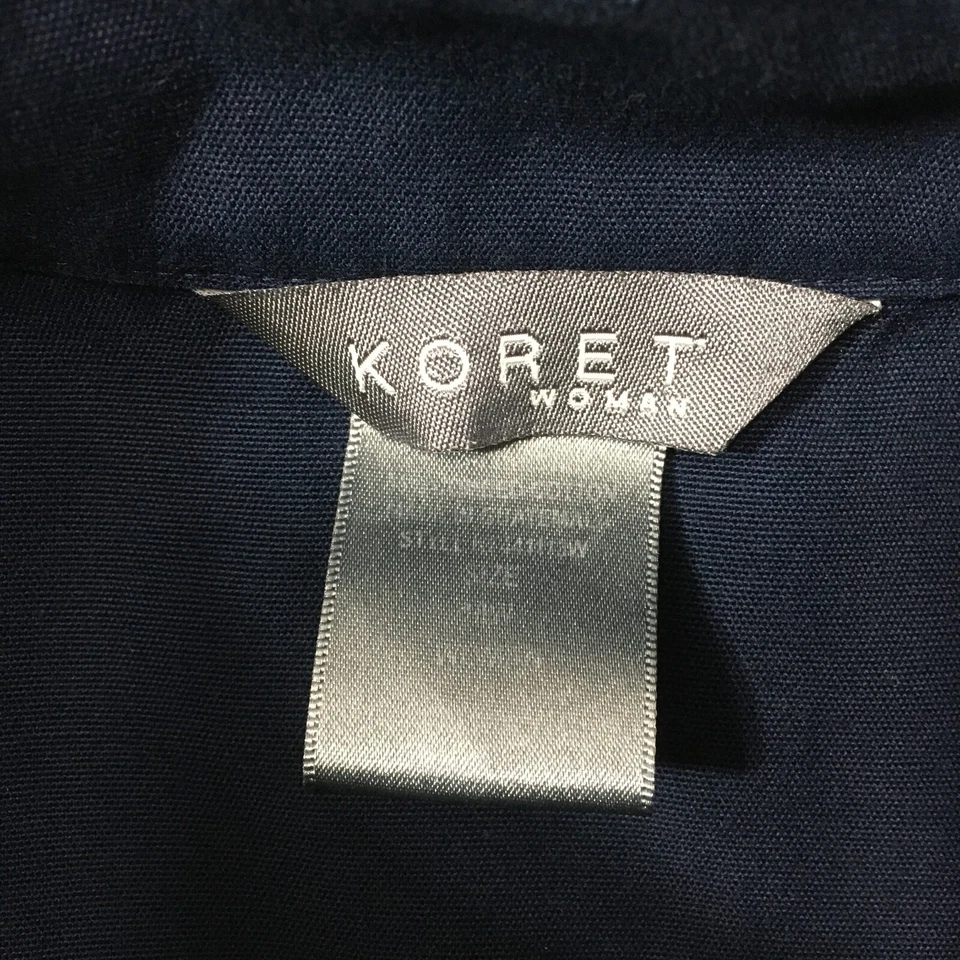 Koret Windbreaker Jacket Size 20W Womens blueFull Zip Long Sleeve - Image 3 of 4