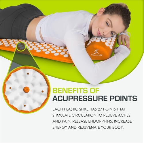 Vielseitiges Akupressur Therapie Set - Matte & Kissen zur Ganzkörperentspannung, grau - Bild 5 von 8