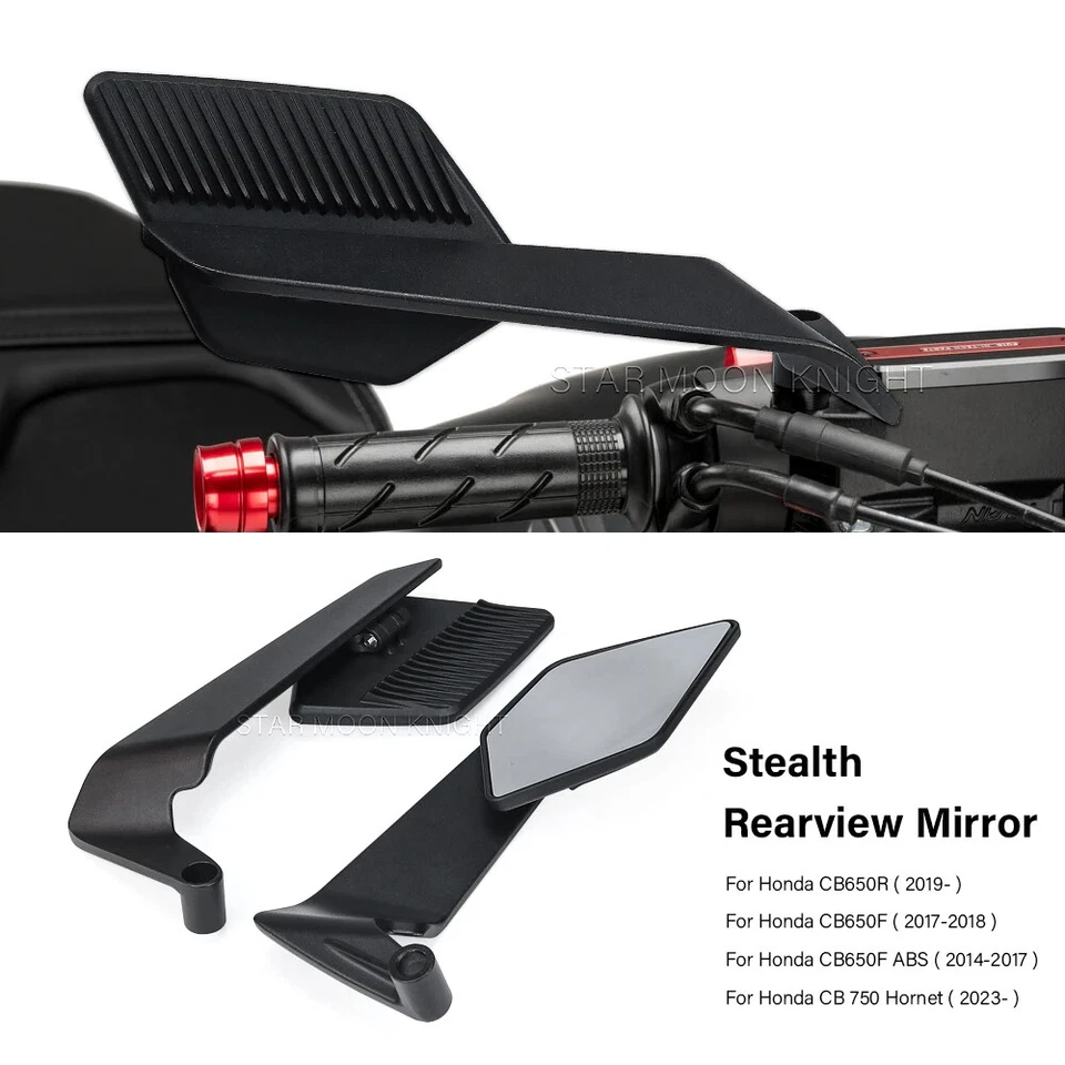 Espejos retrovisores laterales para manillar Honda CB650R CB650F CB 750 Hornet 750 Foto 2 de 4