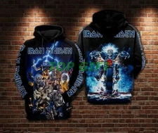 New "Iron-Maiden" Limited Edition Over Print 3d Hoodie Lightweight Hoodie S-5XL