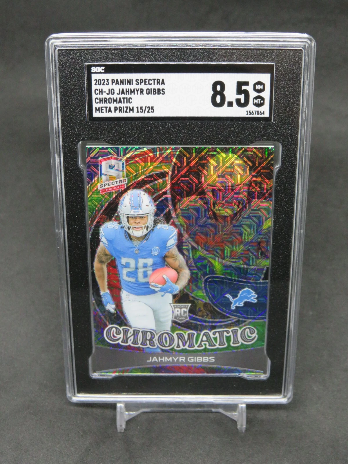 Jahmyr Gibbs Panini Spectra Chromatic #CHJG Meta