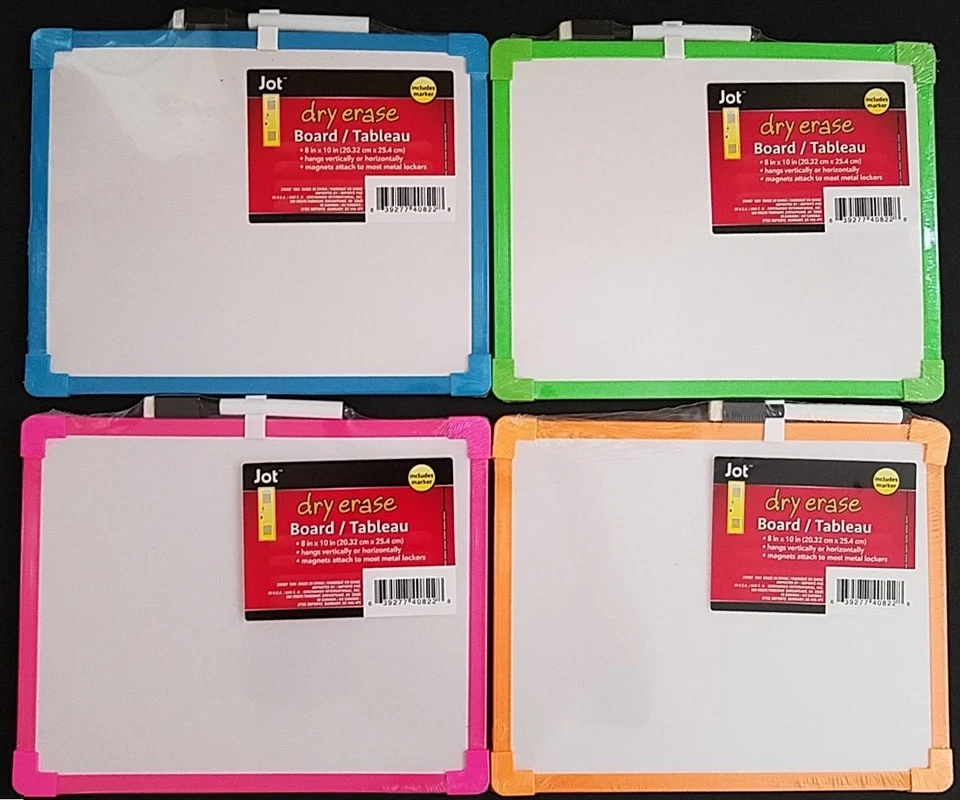 Jot Dry-Erase Boards Board 8” x 10” & Dry-Erase Markers, Select: Frame Color
