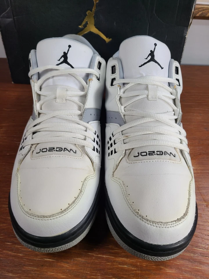 Nike Air Jordan Flight 23 Blanco Cemento/Negro Zapatos 317820-117 Hombres Talla 13 Foto 3 de 4