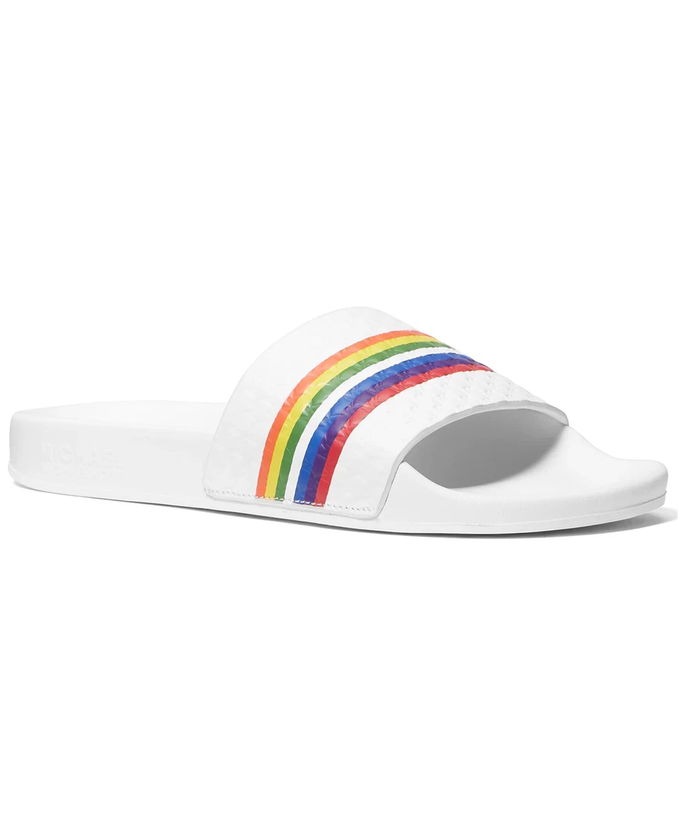 Michael kors rainbow slide sandals sale