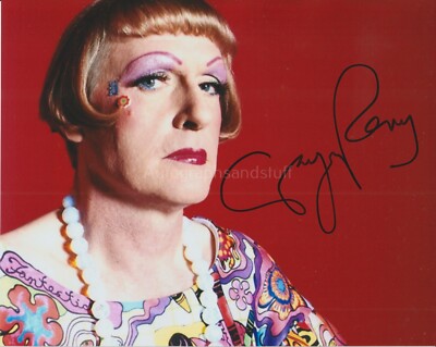 Grayson Perry HAND signed 8x10 Foto, Autogramm, Künstler und Schriftsteller Vanity of (B)