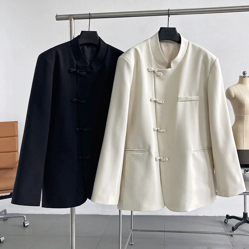 Büro Damen Jacke Blazer Anzug Mantel Langärmlig Business Arbeitskleidung Retro - Bild 2 von 4