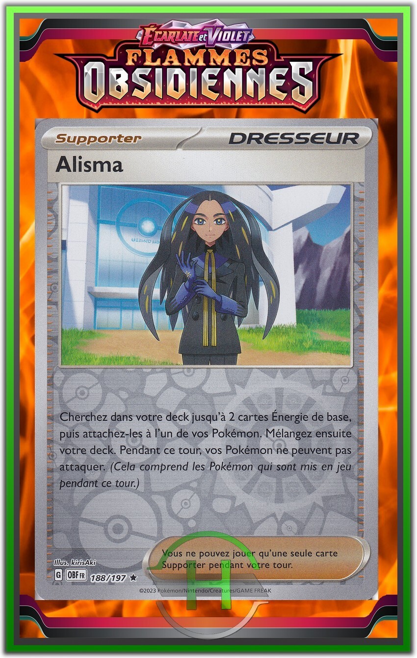 Alisma Reverse - EV3:Flammes Obsidiennes - 188/197 - Carte Pokémon FR Neuve