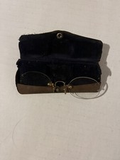 Antique glasses frames and case