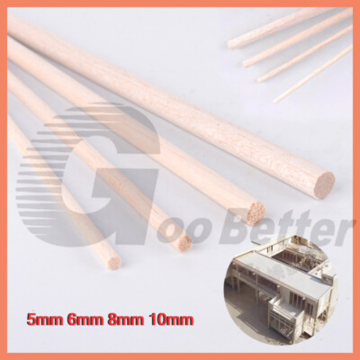 Balsa Wood Balsa Strip Round Rod Bar 250mm Long DIY Model Make Ø5mm 6mm ...