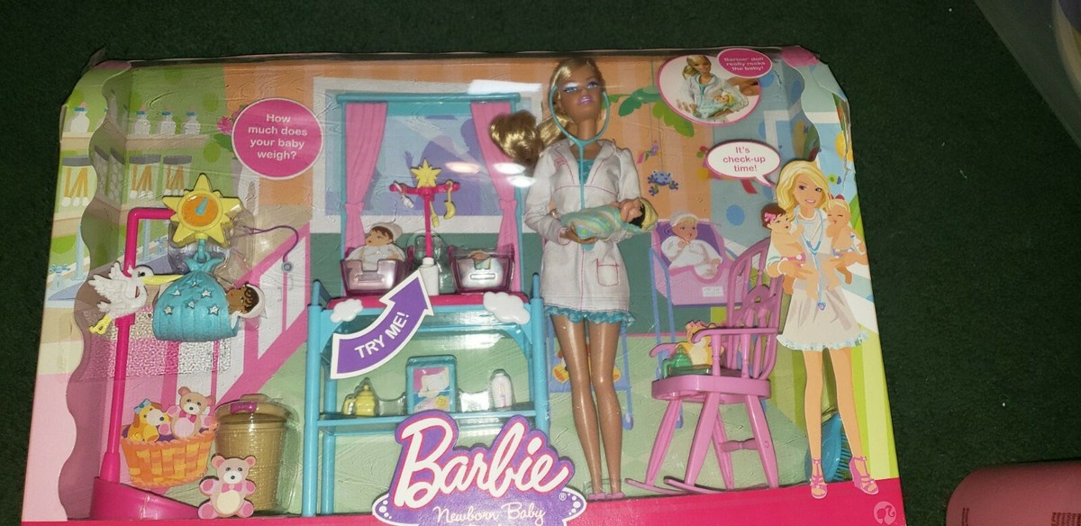 MATTEL I Can Be BARBIE Newborn Twins Baby Doctor Doll Playset