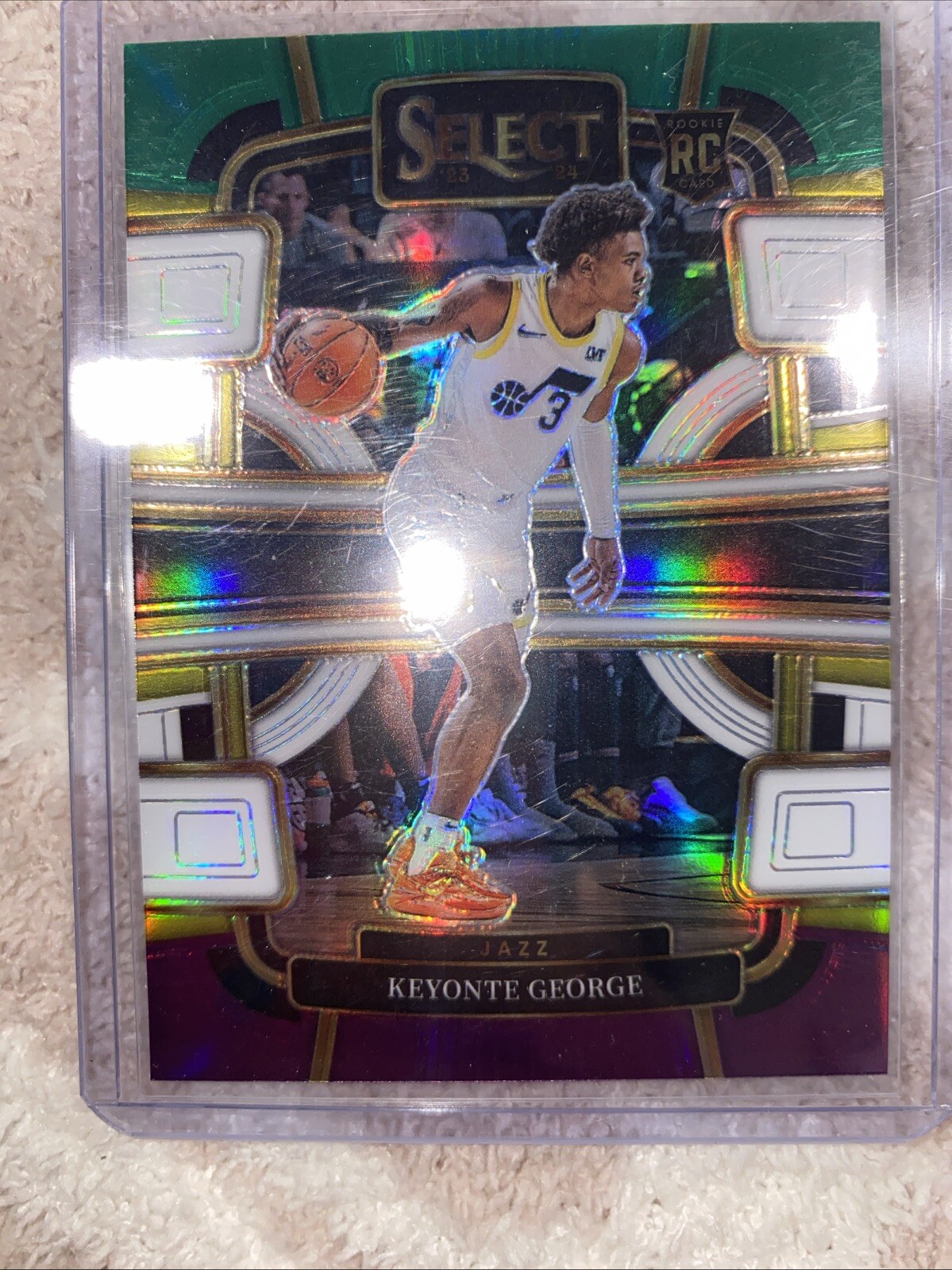 Keyonte George 2023-24 Panini Select Rookie Tri-Color Prizm Concourse #75 Jazz