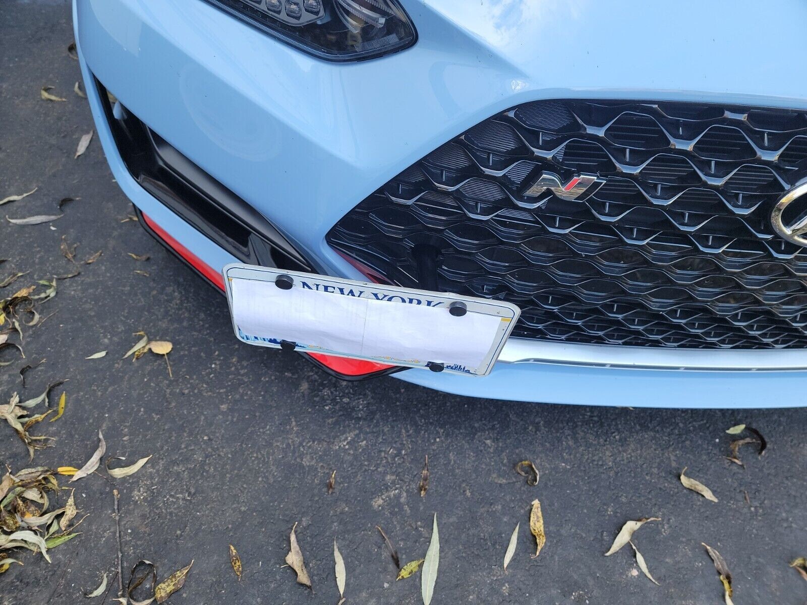 Front Bumper Tow Hook License Plate Bracket For Hyundai Veloster N 2019