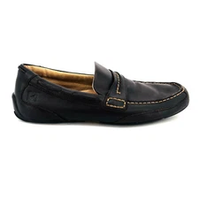 Mens 9.5 M Sperry Top-Sider Brown Leather Slip On Moccasin Loafer Driving Mocs