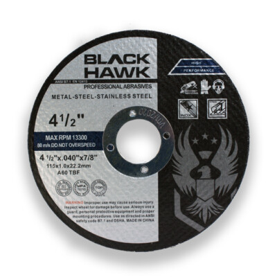 100 Pack 4.5''x.040''x7/8'' Thin Cut off Disc Metal & Stainless Steel Cutting Wheel