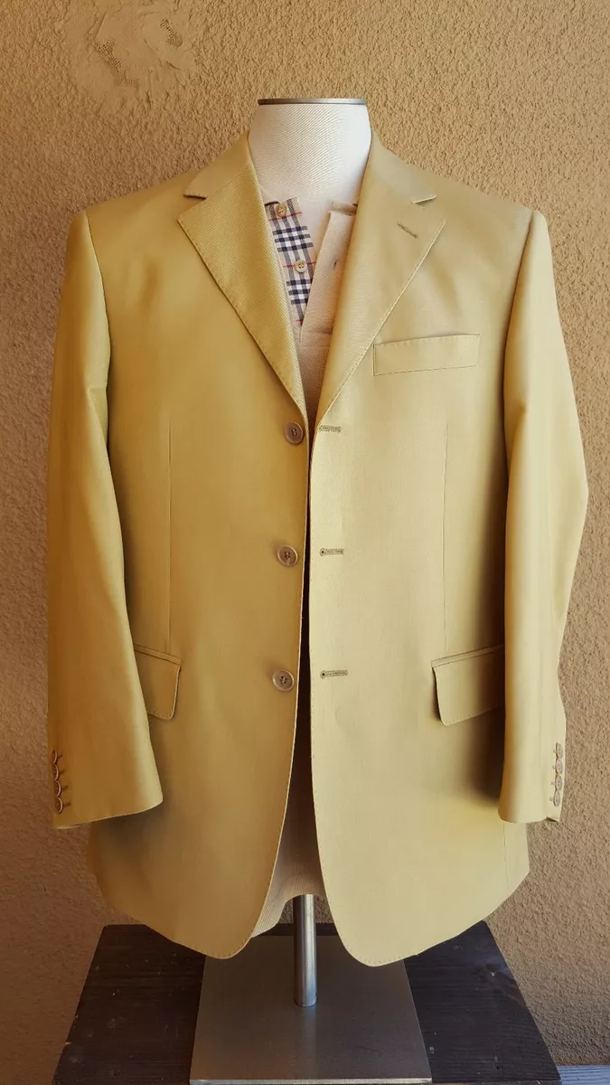 ENZO Tovare Collection Men s YellowBeige Wool 3 Btn Sport Jacket