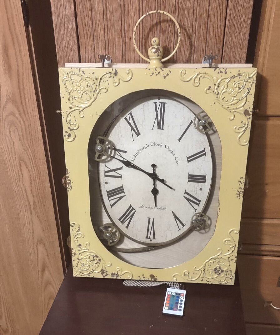 Wall Clock Large Metal Steampunk Clock / LED With Remote for Living Room Decor-image