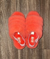 UGG Women's Fluff Yeah Slide Slipper 1095119 Red Currant Size 5