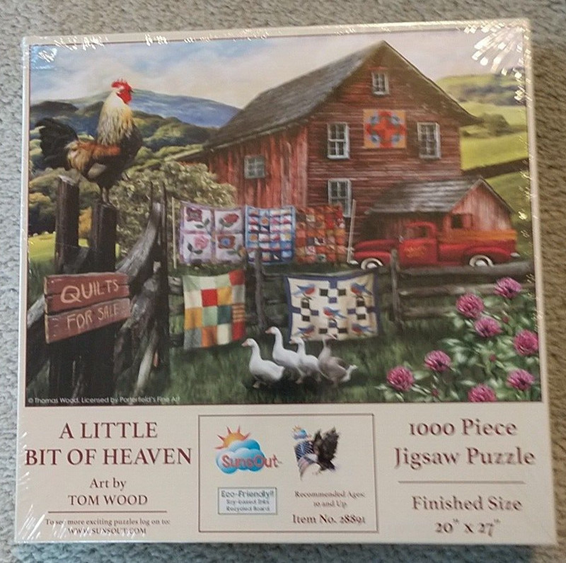A Little Bit of Heaven, Tom Wood - 1000 piece jigsaw - Suns Out - Sealed in box