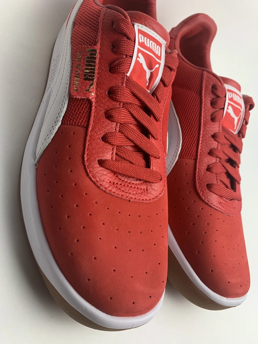 Puma cali red shop white blue