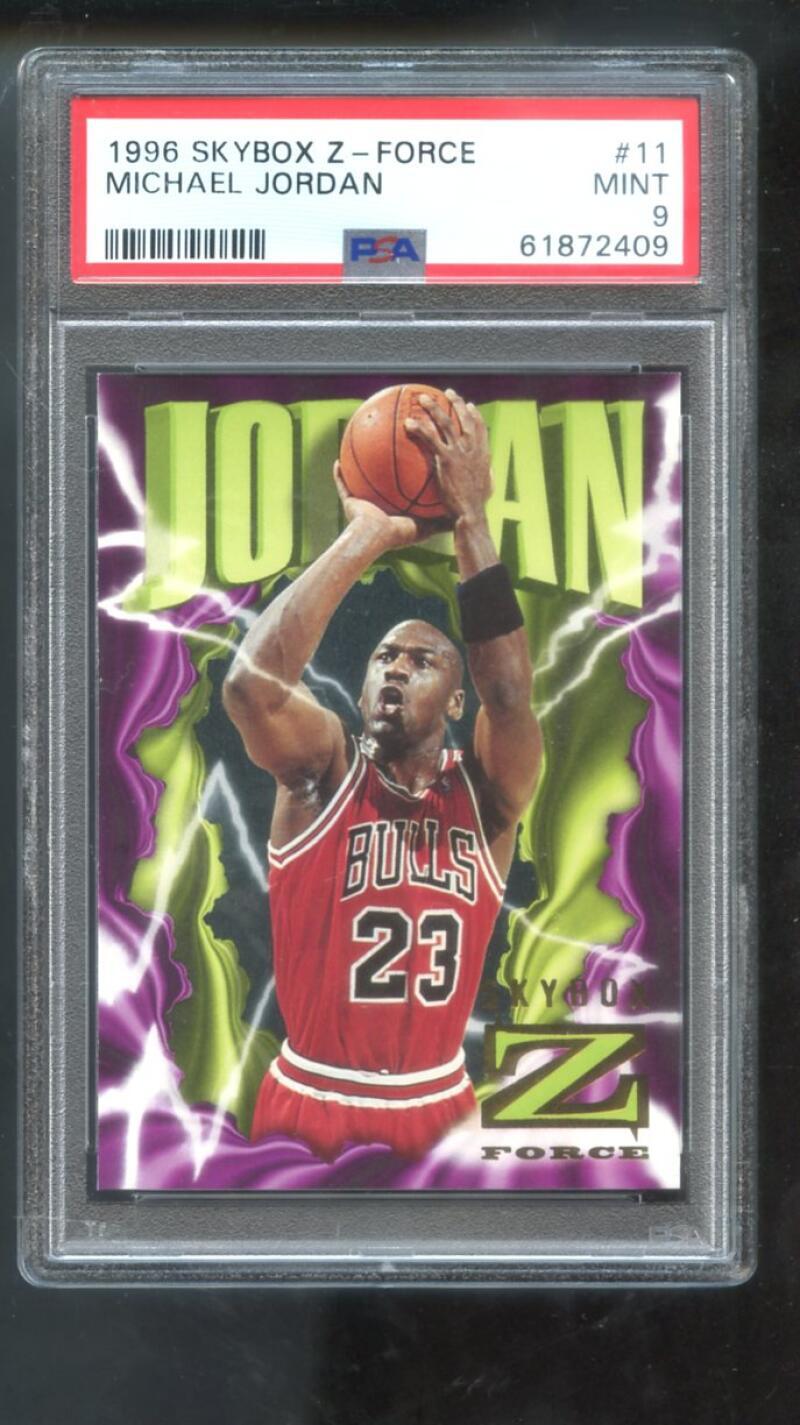 199697 Skybox ZForce 11 Michael Jordan PSA 9 Graded Card NBA 9697