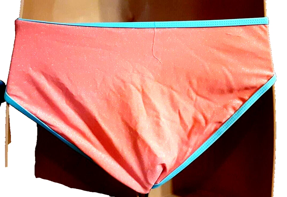 Parte inferior de bikini No Boundaries naranja brillante con ribete azul para jóvenes XL (15-17) Foto 2 de 4