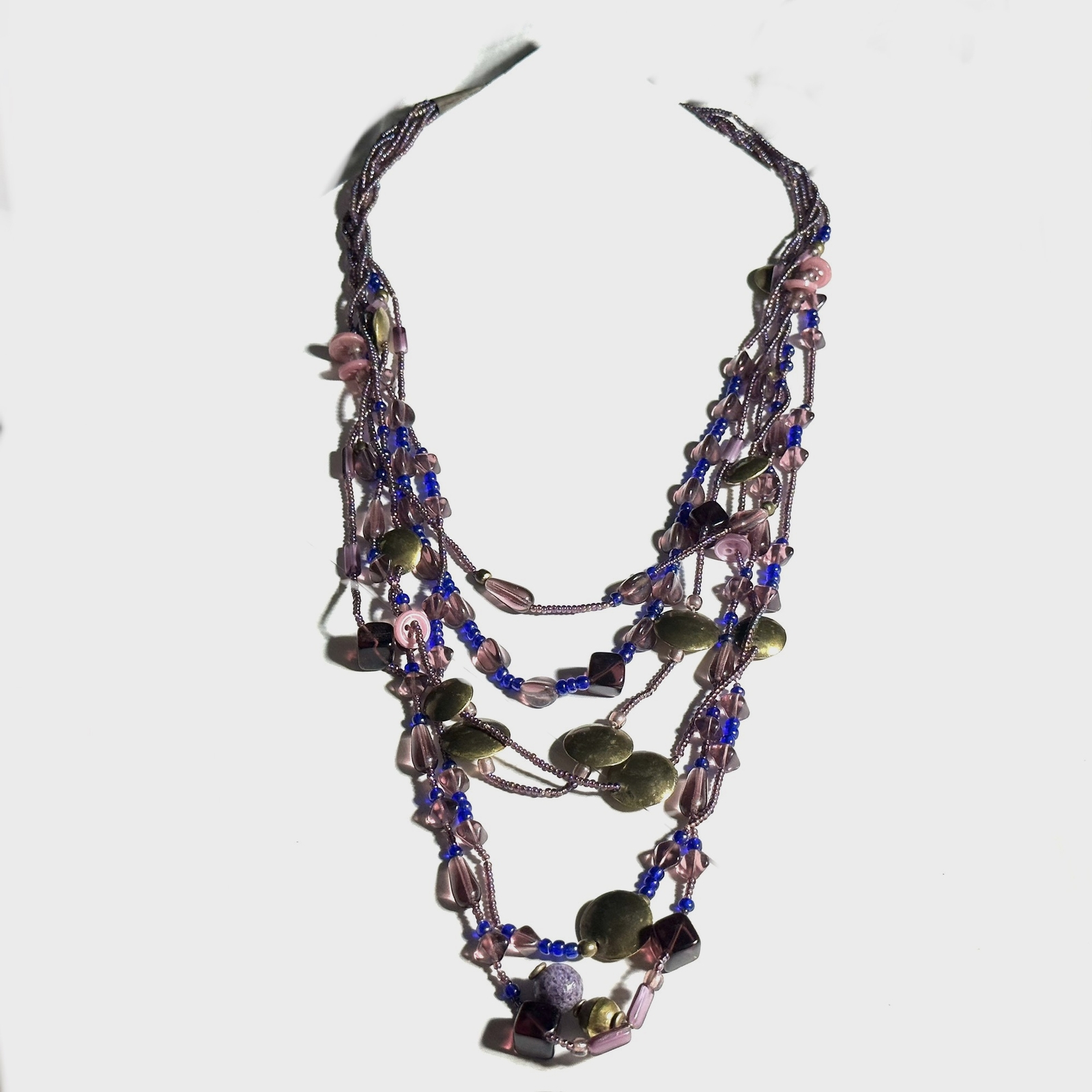 Dramatic Whimsigoth Statement Necklace Layered Be… - image 2