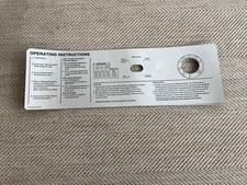 4PK INSTRUCTION SIGN GEN 4 SILVER W74, 124, 184 COIN OPER FOR WASCOMAT - 452532