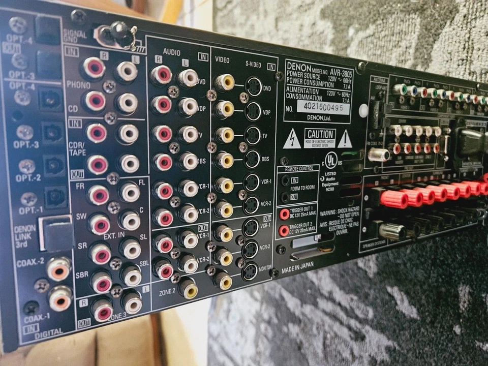 Receptor Denon Modelo AVR 3805 120 V 60Hz con Procesamiento AL24 más sin control remoto Foto 3 de 4