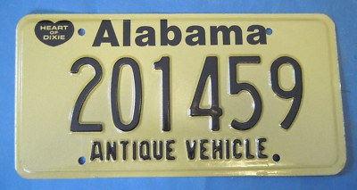 Alabama Antique Vehicle license plate | eBay