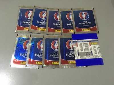 10 POCHETTES PANINI EURO 2016  neuves