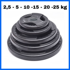 Disco dischi 28 mm peso pesi GOMMATI per palestra bilanciere 2 5 10 15 20 25 kg