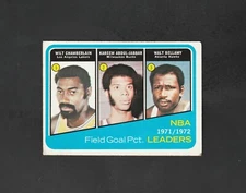 1972 Topps NBA Leaders #173 WILT CHAMBERLAIN ~ Kareem Abdul Jabbar ~  Lakers