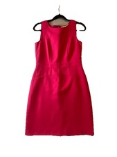 Ann Taylor LOFT Dress Pink Business Casual Career Sz 4 Womens Sheath Fun