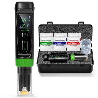 VIVOSUN Digitales pH Messgerät ATC IP67 Wasser Tester Aquarium Hydroponik