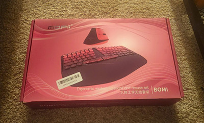 MOPH B0MI Wireless Ergonomic Keyboard & Mouse Set QWERTY English Black/Pink