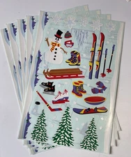 5 Mrs Grossmans 9"x6 Sheet Winter Sports snow skates ice hockey sled skis boots