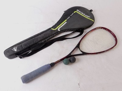 Dunlop Pro Reflex Squash Racket Schläger Graphit + Hülle 27 Zoll