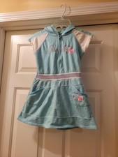 90s Vintage Girls Jumpsuit Sz 6X Blue