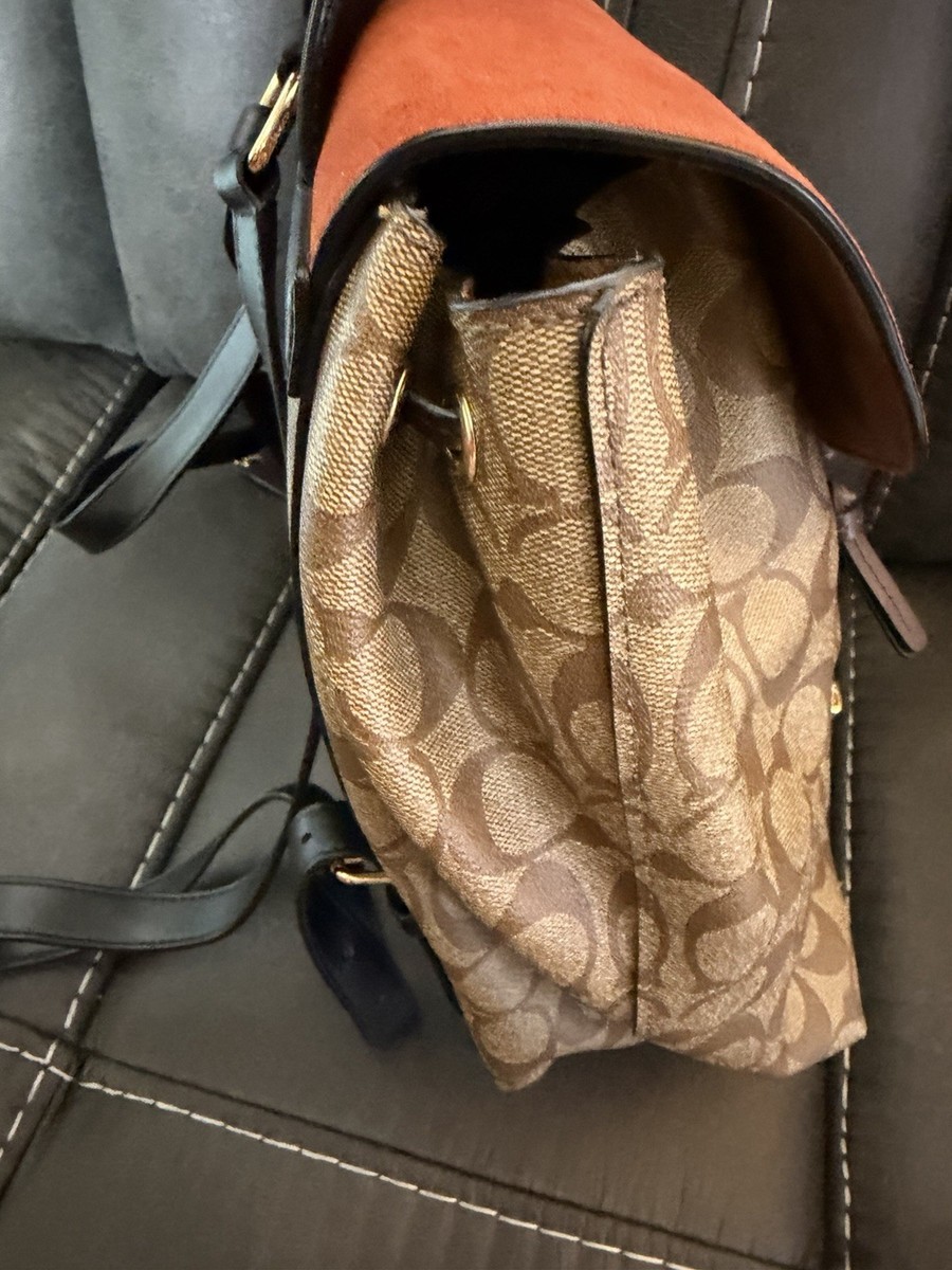 Coach Kleo Backpack in Signature Canvas with Suede Flap | eBay display picture 3