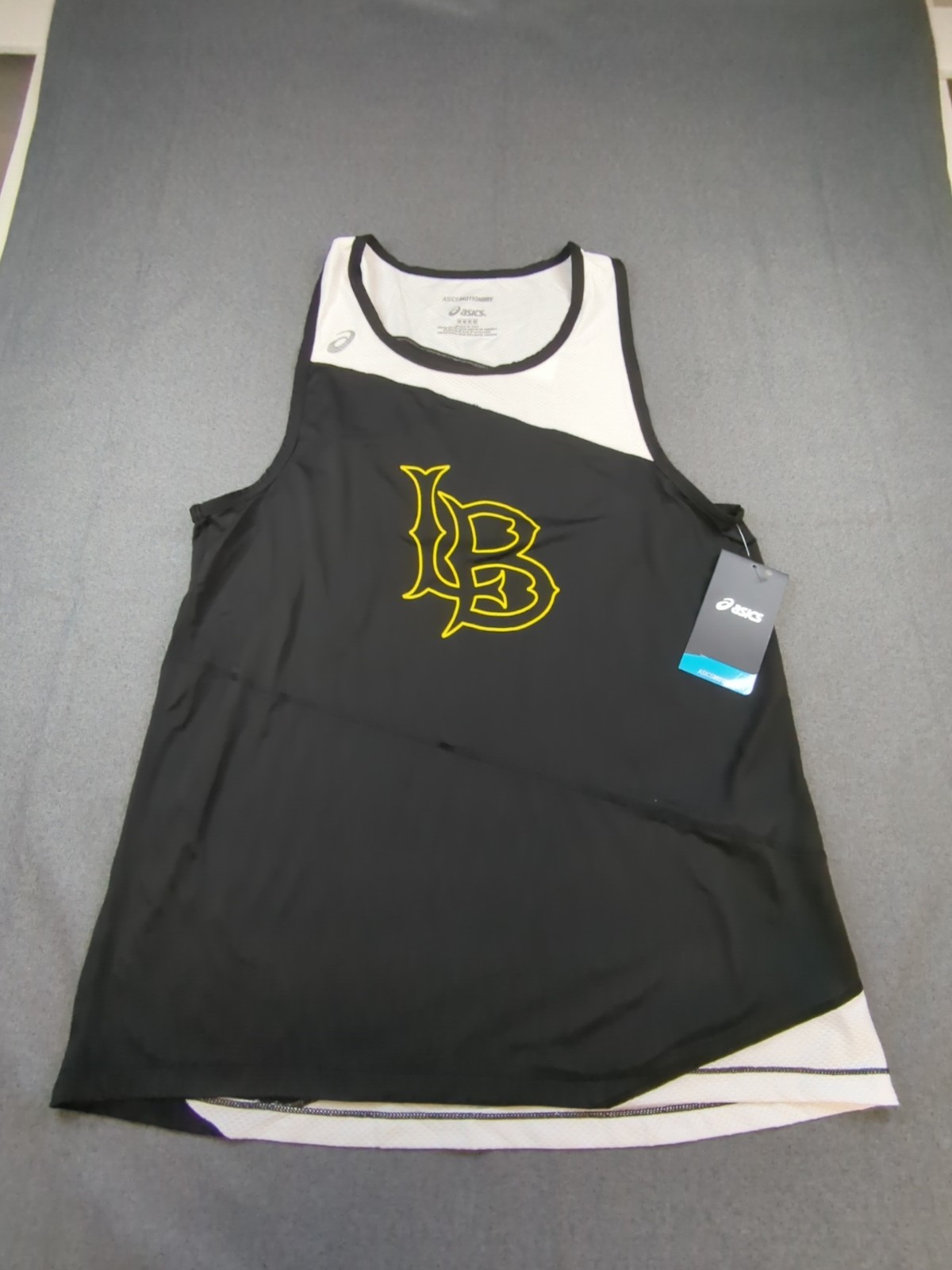 Asics MotionDry Basketball Jersey Long Beach State Black/White Men's Medium NWT