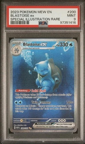 2023 Pokémon 151 (MEW EN) Blastoise ex #200/165 Special IR PSA 9 Mint