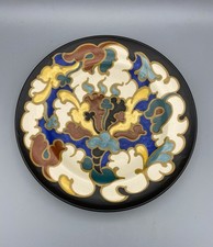 Regina Gouda Holland Art Deco Wandteller  Teller Keramik Blumenmotiv